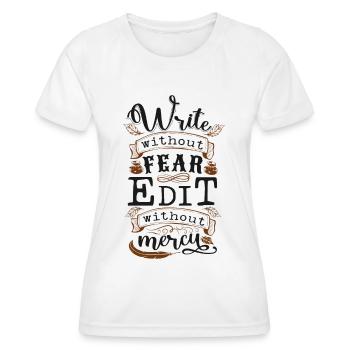 Writing Novel Writer & Published - Frauen Funktions-T-Shirt - Weiß - Vorne - AI Model Female 172 dark (172cm)
