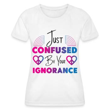Biseksuel Bi Pride Flag Bare - Funktionsshirt til damer - hvid - Foran - AI Model Female 172 dark (172cm)