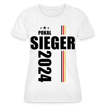 Pokalsieger 2024 - Frauen Funktions-T-Shirt - Weiß - Vorne - AI Model Female 172 dark (172cm)