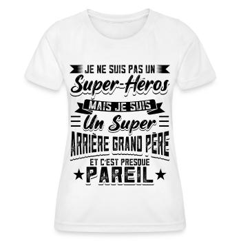 Arrière-grand-père Humour - T-shirt sport Femme - blanc - Devant - AI Model Female 172 dark (172cm)