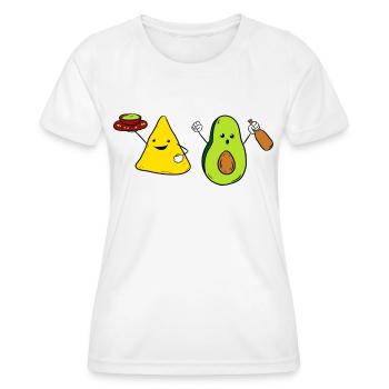 Guacamole Nacho Avocado Fiesta Mexique - T-shirt sport Femme - blanc - Devant - AI Model Female 172 dark (172cm)