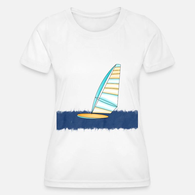 Windsurfer Windsurfing Wind - Women's Functional T-Shirt - white