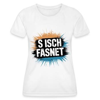 S Isch Fasnet - Karneval Fasching Spruch - Frauen Funktions-T-Shirt - Weiß - Vorne - AI Model Female 172 dark (172cm)