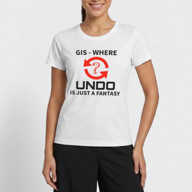 GIS Undo Fantasy Data Mapping Errors T-shirt sport Femme