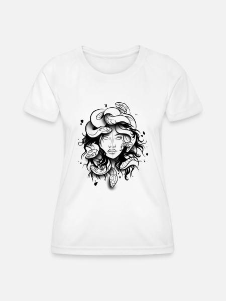Medusa - Frauen Funktions-T-Shirt - Weiß