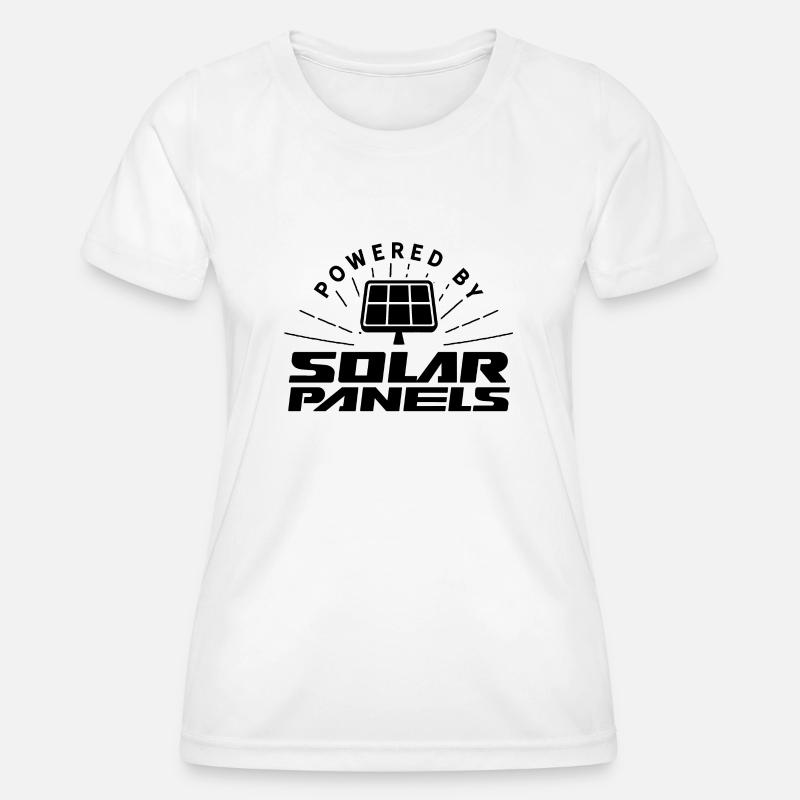 Powered by solar energy solar solar power - Women's Functional T-Shirt - white