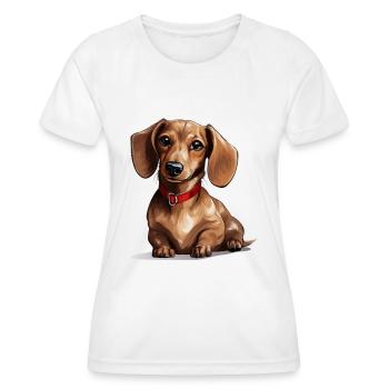 Dackel - Frauen Funktions-T-Shirt - Weiß - Vorne - AI Model Female 172 dark (172cm)