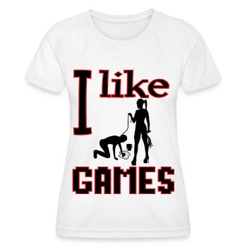 J’aime games Domina Mistress - T-shirt sport Femme - blanc - Devant - AI Model Female 172 dark (172cm)