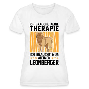Leonberger keine Therapie deutscher Wachhund - Frauen Funktions-T-Shirt - Weiß - Vorne - AI Model Female 172 dark (172cm)
