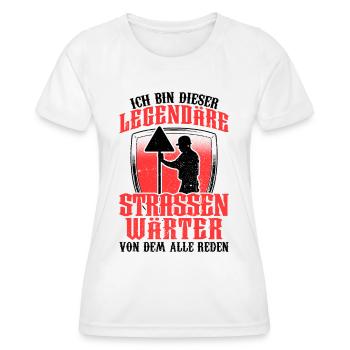 Legendärer Straßenwärter Straßenbauer - Frauen Funktions-T-Shirt - Weiß - Vorne - AI Model Female 172 dark (172cm)