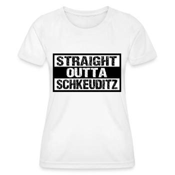Schkeuditz - Frauen Funktions-T-Shirt - Weiß - Vorne - AI Model Female 172 dark (172cm)