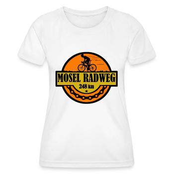 Mosel Radweg - Frauen Funktions-T-Shirt - Weiß - Vorne - AI Model Female 172 dark (172cm)
