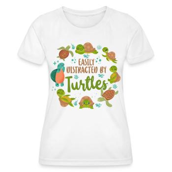 Sea Turtle Tortoise Easily - Frauen Funktions-T-Shirt - Weiß - Vorne - AI Model Female 172 dark (172cm)