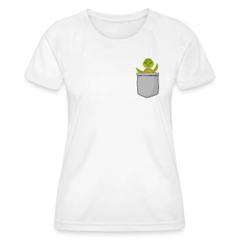 Sea Turtle Tortoise Pocket - Frauen Funktions-T-Shirt - Weiß - Vorne - AI Model Female 172 dark (172cm)