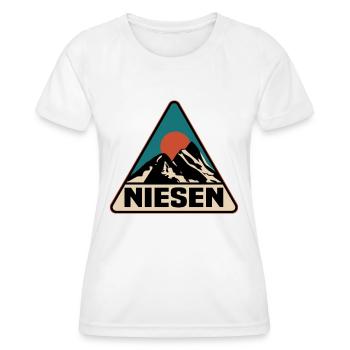 Niesen Alpen Schweiz - Frauen Funktions-T-Shirt - Weiß - Vorne - AI Model Female 172 dark (172cm)