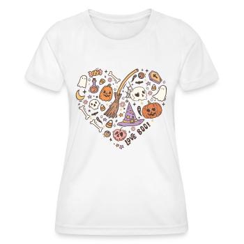 Horreur rétro élégante: Halloween 60s et 70s - T-shirt sport Femme - blanc - Devant - AI Model Female 172 dark (172cm)