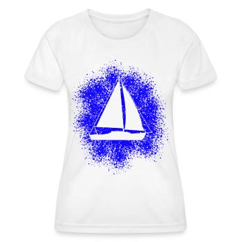Sailing Yacht Sailboat Sailing Ship - Women's Functional T-Shirt - white - Front - AI Model Female 172 dark (172cm)