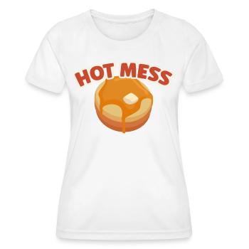 Pancake Lover Kids Chaud Mess - T-shirt sport Femme - blanc - Devant - AI Model Female 172 dark (172cm)