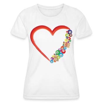 Bingo Player Heart - Women's Functional T-Shirt - white - Front - AI Model Female 172 dark (172cm)