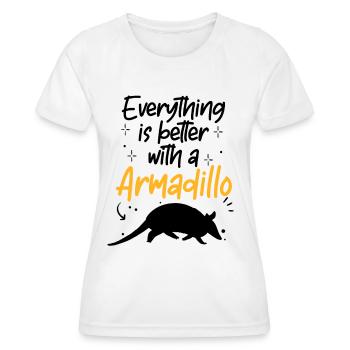 tatou : tout mieux avec Armadillo Armadillo - T-shirt sport Femme - blanc - Devant - AI Model Female 172 dark (172cm)