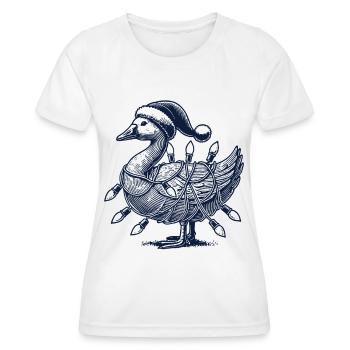 Christmas Funny Clumsy Goose - Women's Functional T-Shirt - white - Front - AI Model Female 172 dark (172cm)