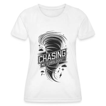 Tornado Twister Chasing Meteorologist - Frauen Funktions-T-Shirt - Weiß - Vorne - AI Model Female 172 dark (172cm)