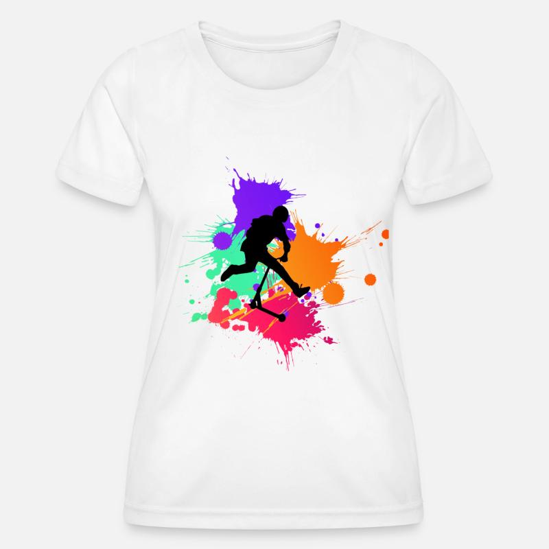 freestyle scooter - Women's Functional T-Shirt - white