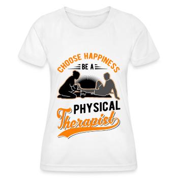Physiotherapist Physiotherapy Physio - Women's Functional T-Shirt - white - Front - AI Model Female 172 dark (172cm)