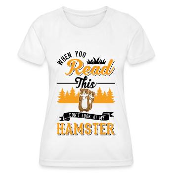 Hamster Cadeau Hamster Doré Hamster - T-shirt sport Femme - blanc - Devant - AI Model Female 172 dark (172cm)