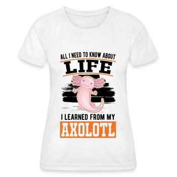 Axolotl Cadeau Queue Lurch - T-shirt sport Femme - blanc - Devant - AI Model Female 172 dark (172cm)