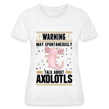 Axolotl Cadeau Queue Lurch - T-shirt sport Femme - blanc - Devant - AI Model Female 172 dark (172cm)