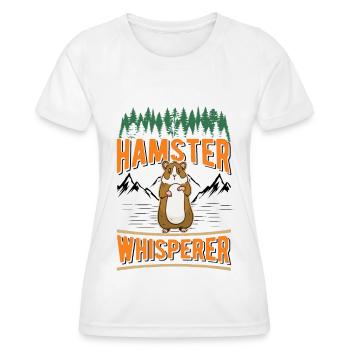 Hamster Whisperer Hamster Doré Hamster - T-shirt sport Femme - blanc - Devant - AI Model Female 172 dark (172cm)