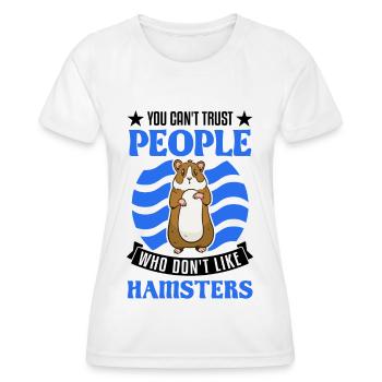 Hamster Cadeau Hamster Doré Hamster - T-shirt sport Femme - blanc - Devant - AI Model Female 172 dark (172cm)