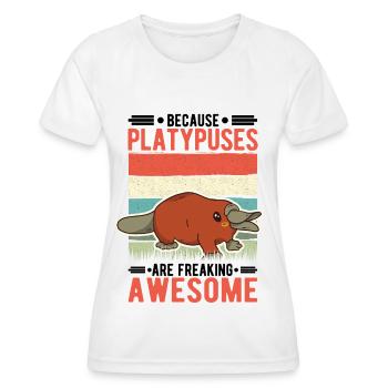 Ornithorynque Cadeau Ornithorynque - T-shirt sport Femme - blanc - Devant - AI Model Female 172 dark (172cm)