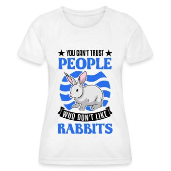Rabbit Rabbit Rabbit - Women's Functional T-Shirt - white - Front - AI Model Female 172 dark (172cm)
