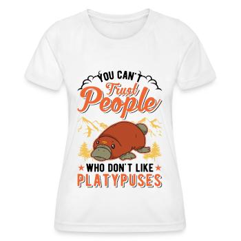 Ornithorynque Cadeau Ornithorynque - T-shirt sport Femme - blanc - Devant - AI Model Female 172 dark (172cm)