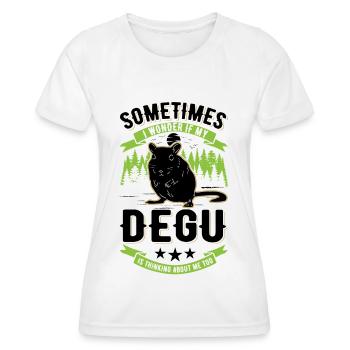 Degu propriétaire arbuste forêt de rats degu - T-shirt sport Femme - blanc - Devant - AI Model Female 172 dark (172cm)