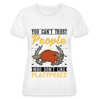 Ornithorynque Cadeau Ornithorynque - T-shirt sport Femme - blanc - Devant - AI Model Female 172 dark (172cm)