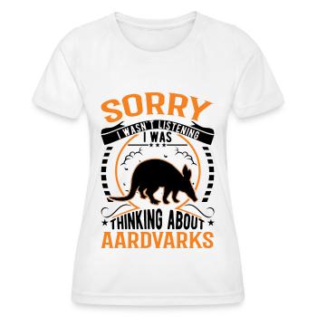 Aardvark Gift Aardvark - Women's Functional T-Shirt - white - Front - AI Model Female 172 dark (172cm)