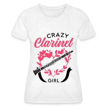 Clarinette Clarinette Clarinette Clarinette Clarinettiste - T-shirt sport Femme - blanc - Devant - AI Model Female 172 dark (172cm)