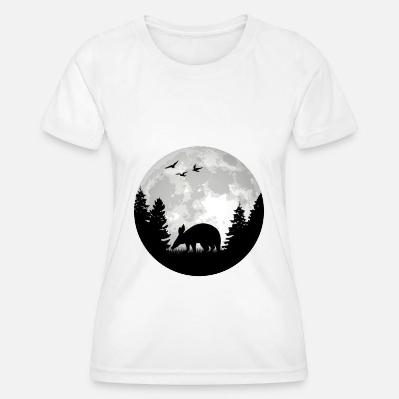 Aardvark Moon - Women's Functional T-Shirt - white