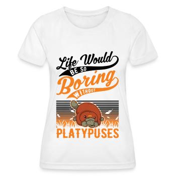 Ornithorynque Cadeau Ornithorynque - T-shirt sport Femme - blanc - Devant - AI Model Female 172 dark (172cm)