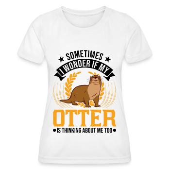 Loutre Cadeau Loutre Loutre Loutre Loutre de mer - T-shirt sport Femme - blanc - Devant - AI Model Female 172 dark (172cm)