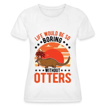 Loutre Cadeau Loutre Loutre Loutre Loutre de mer - T-shirt sport Femme - blanc - Devant - AI Model Female 172 dark (172cm)