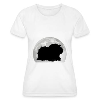 Cochon d’Inde Lune Cochon d’Inde Cochon d’Inde - T-shirt sport Femme - blanc - Devant - AI Model Female 172 dark (172cm)