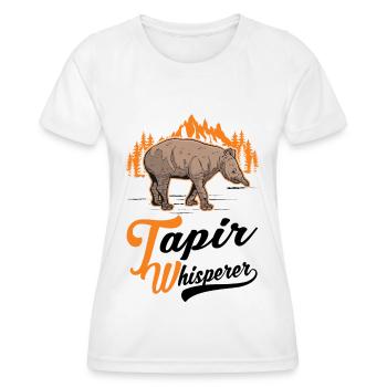 Tapir Whisperer Tapir des plaines - T-shirt sport Femme - blanc - Devant - AI Model Female 172 dark (172cm)