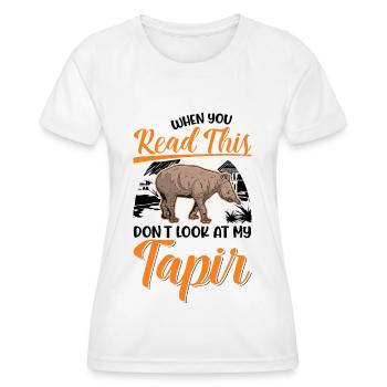 Tapir Tapir des plaines Tapirdae Tapir - T-shirt sport Femme - blanc - Devant - AI Model Female 172 dark (172cm)
