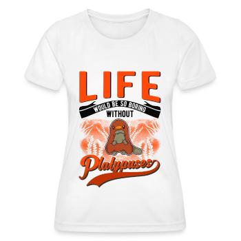Ornithorynque Cadeau Ornithorynque - T-shirt sport Femme - blanc - Devant - AI Model Female 172 dark (172cm)