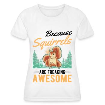 Squirrel Gift Squirrel Grey Squirrel - Women's Functional T-Shirt - white - Front - AI Model Female 172 dark (172cm)
