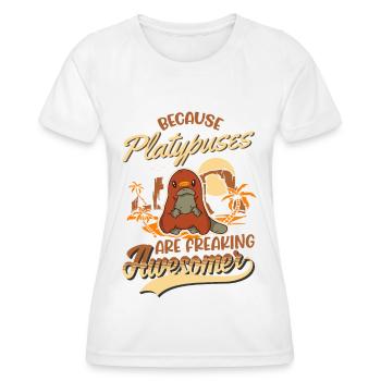 Ornithorynque Cadeau Ornithorynque - T-shirt sport Femme - blanc - Devant - AI Model Female 172 dark (172cm)